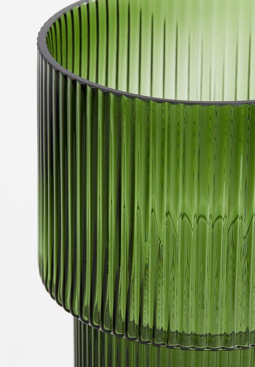 H&M - Large glass vase - green