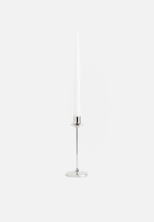 H&M - Metal candlestick - Silver-coloured