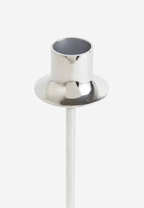 H&M - Metal candlestick - Silver-coloured