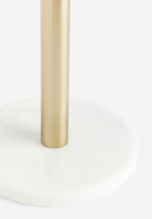 H&M - Marble paper towel holder - white