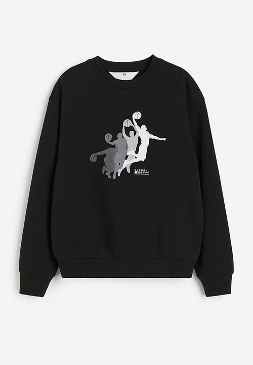 H&M - Printed sweatshirt - black