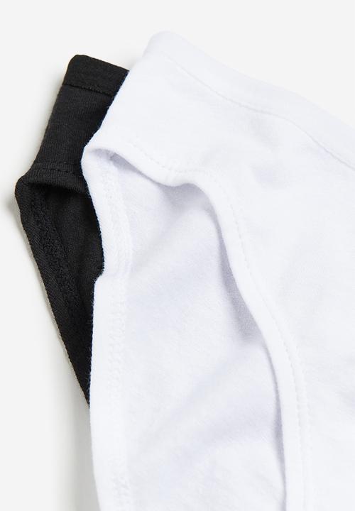 H&M - 4-Pack cotton briefs - black & white