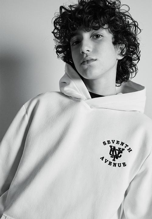 H&M - Printed hoodie - white