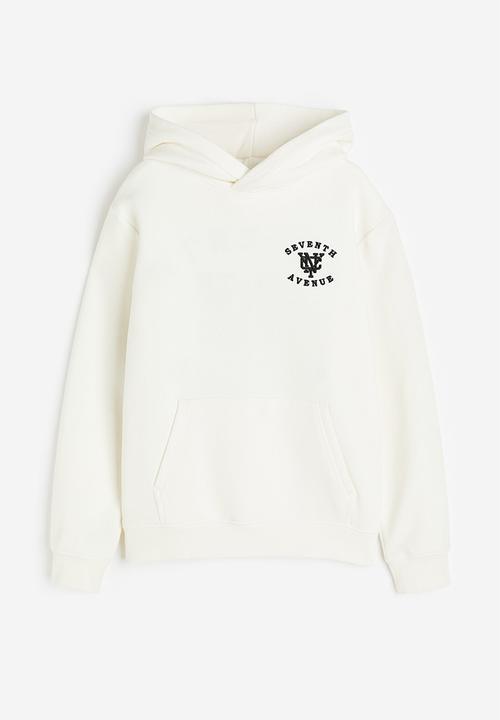 H&M - Printed hoodie - white