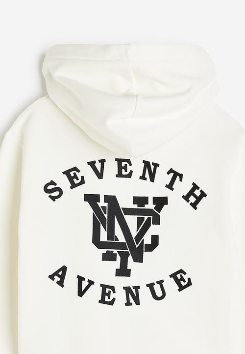 H&M - Printed hoodie - white