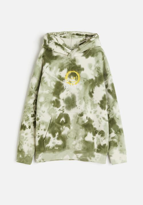 H&M - Motif-detail hoodie - green