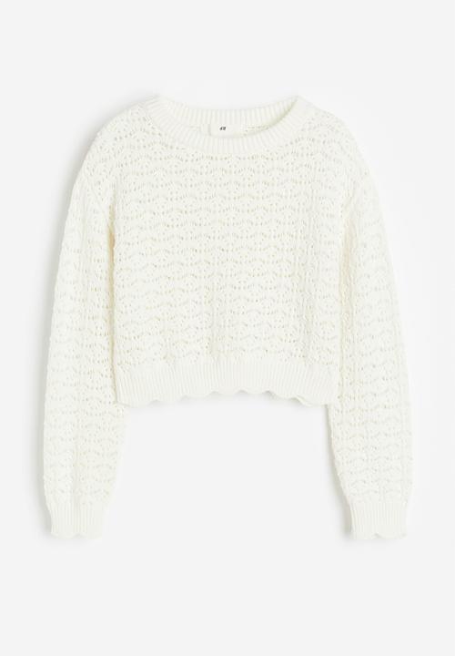 H&M - Pointelle-knit jumper - white
