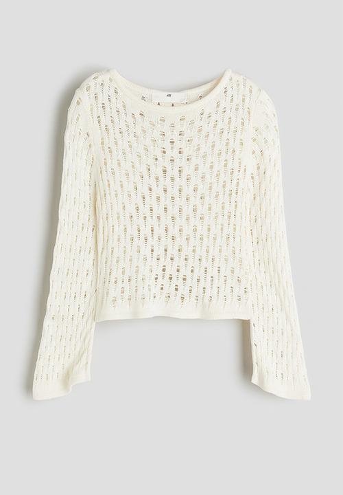 H&M - Hole-knit jumper - white