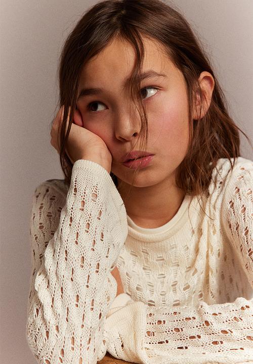 H&M - Hole-knit jumper - white
