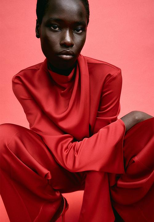 H&M - Draped blouse - red