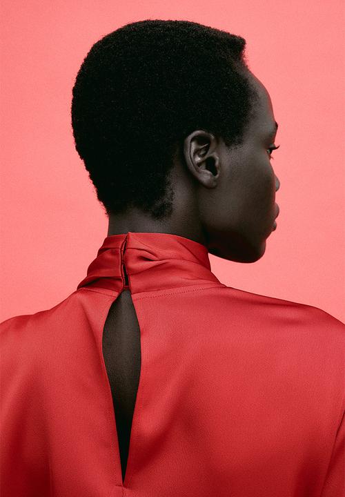 H&M - Draped blouse - red