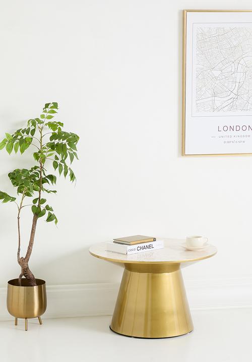 Sixth Floor - Terry inlay coffee table - gold