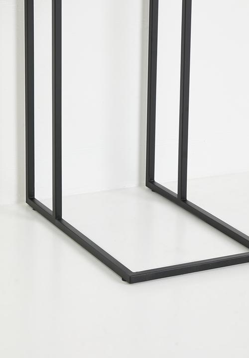 Sixth Floor - Kendo inlay metal side table - black