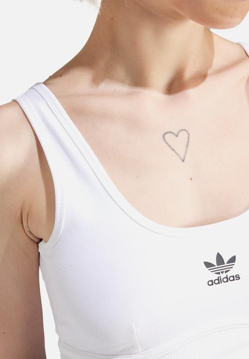 adidas Originals - Trefoil bra - white