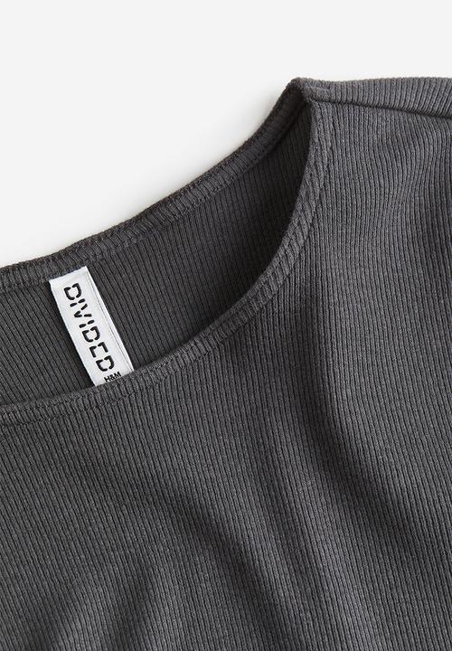 H&M - Ribbed top - grey