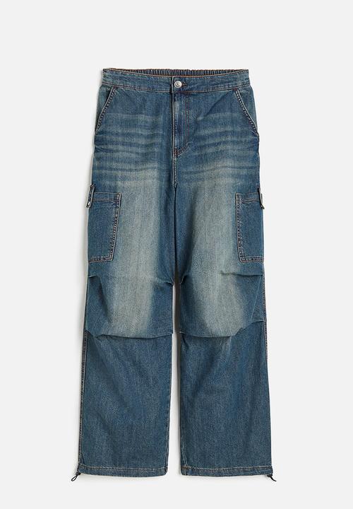 H&M - Denim parachute trousers - blue