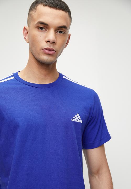 adidas Performance - 3 Stripe sj tee- semi lucid blue