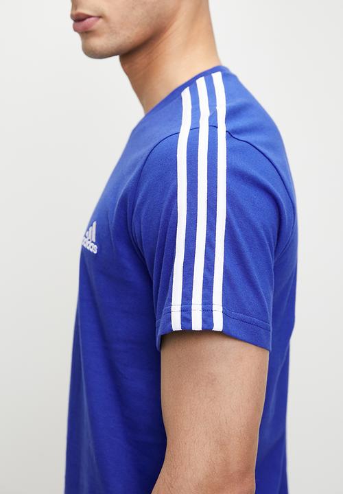 adidas Performance - 3 Stripe sj tee- semi lucid blue