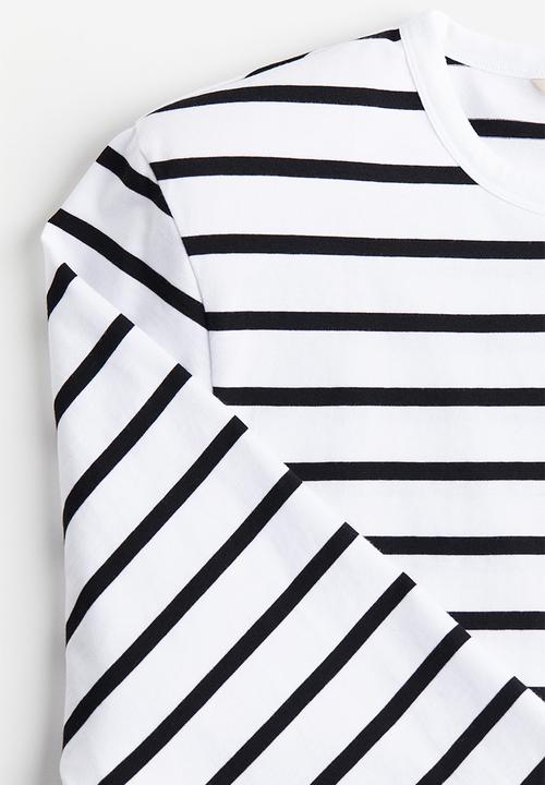 H&M - Shoulder-pad top - white & black