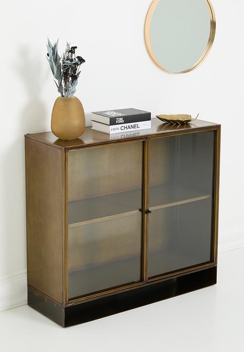 SF Collection - Iron and Glass 2Door Sideboard - Natural