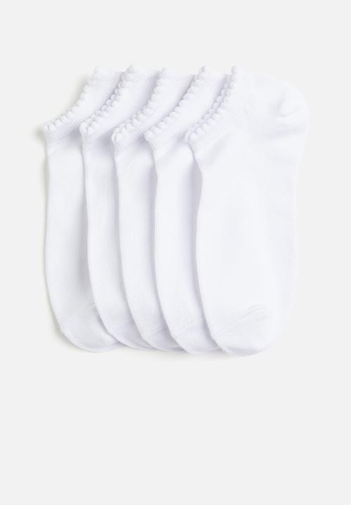 H&M - 5 pack trainer socks - white