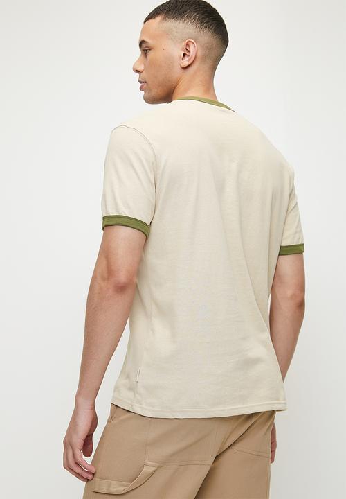 Ben Sherman - River brand driver tee shirt - neutral & olive 