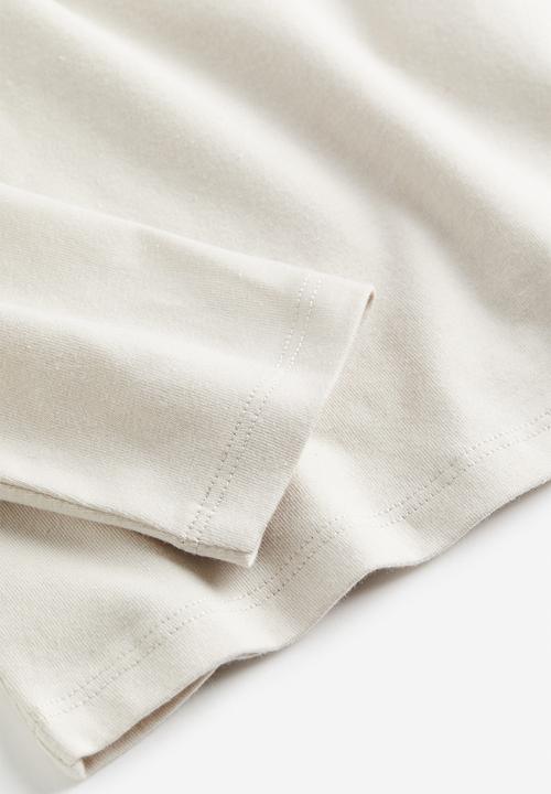 H&M - Square-neck jersey top - beige