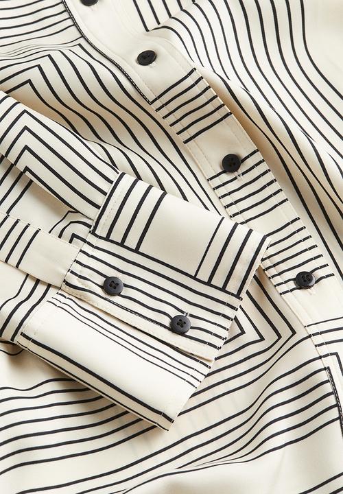 H&M - Twill blouse - white multi
