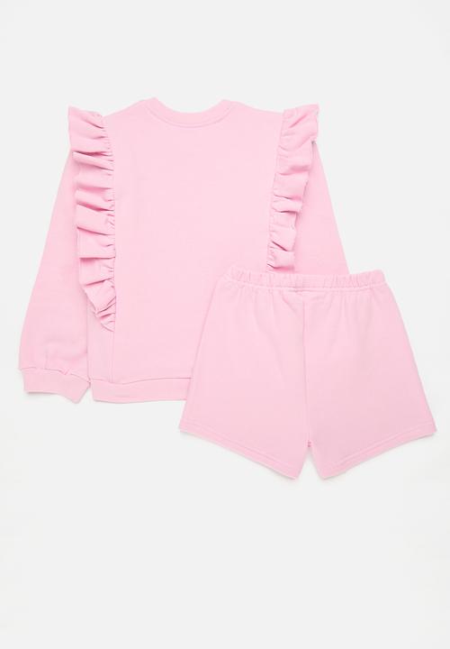 Pop Candy - Sweatshirt & short set - pink
