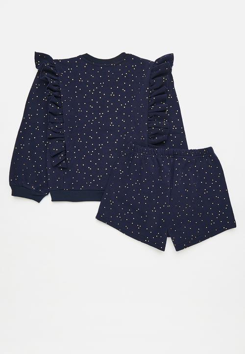 Pop Candy - Sweatshirt & short set - navy
