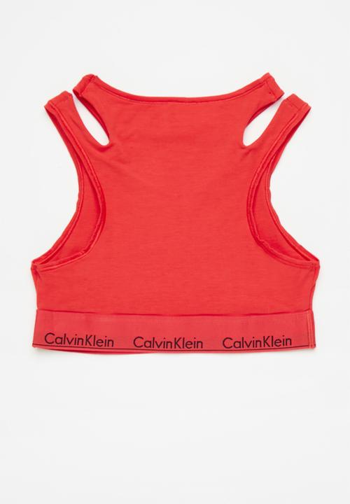 Calvin Klein - Unlined bralette - poppy red