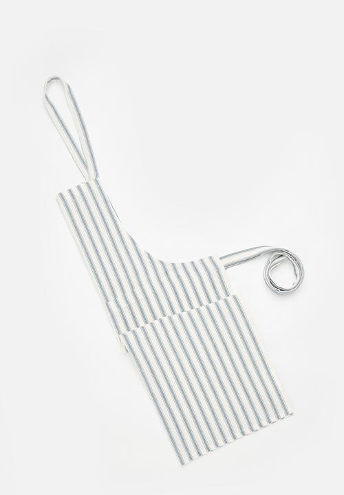 Excellent Houseware - Stripy apron - blue