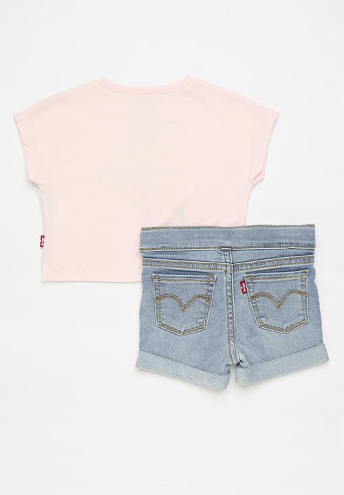 Levi’s® - Lvg floral dolman tee & short - chalk pink
