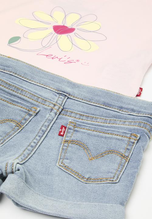 Levi’s® - Lvg floral dolman tee & short - chalk pink