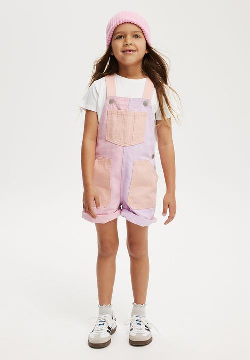 Cotton On - Edith denim shortall - pastel/colour block