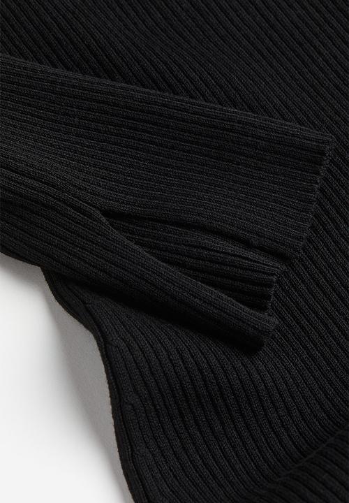 H&M - Rib-knit bodycon dress - black