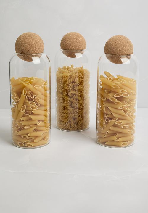 Excellent Houseware - Sierra canister set of 3 - clear