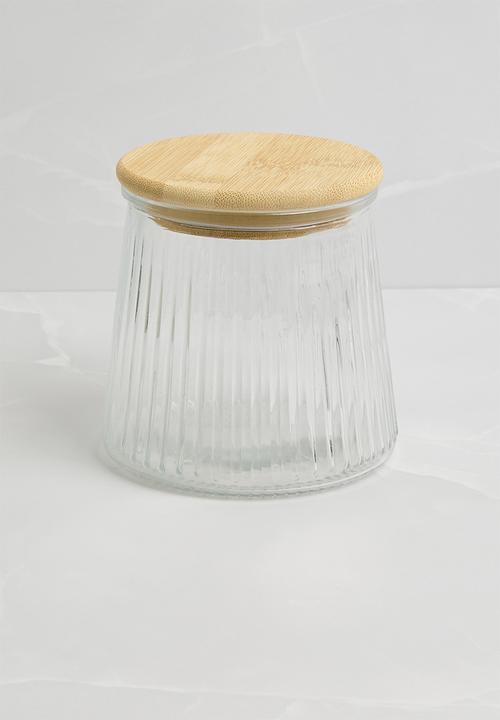 Excellent Houseware - Croft staorage jar set of 3 - clear