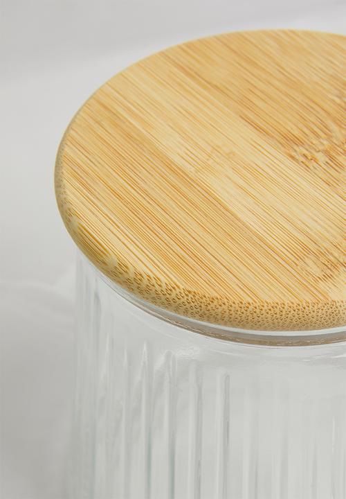 Excellent Houseware - Croft staorage jar set of 3 - clear