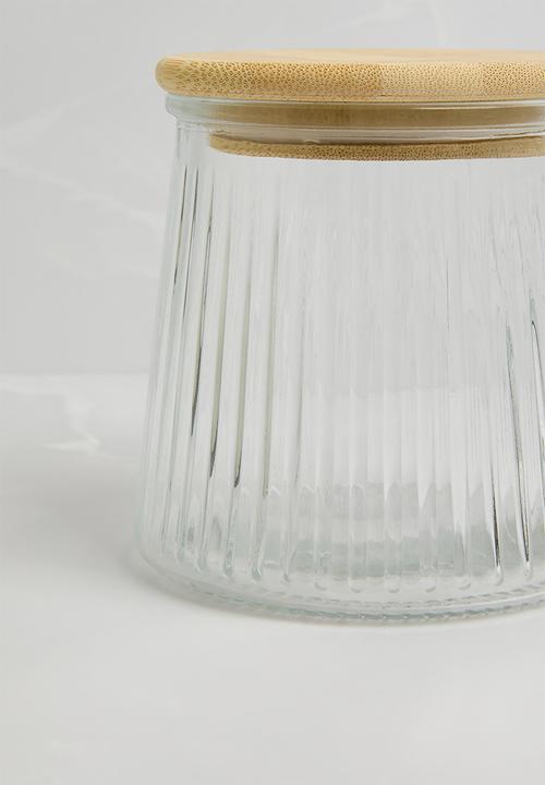 Excellent Houseware - Croft staorage jar set of 3 - clear