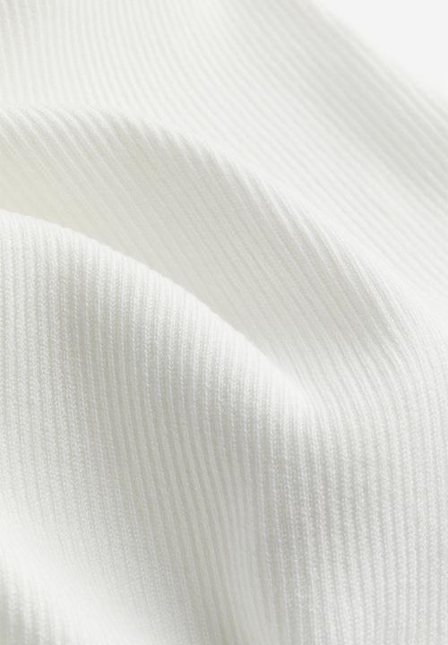 H&M - Rib-knit bodycon dress - cream