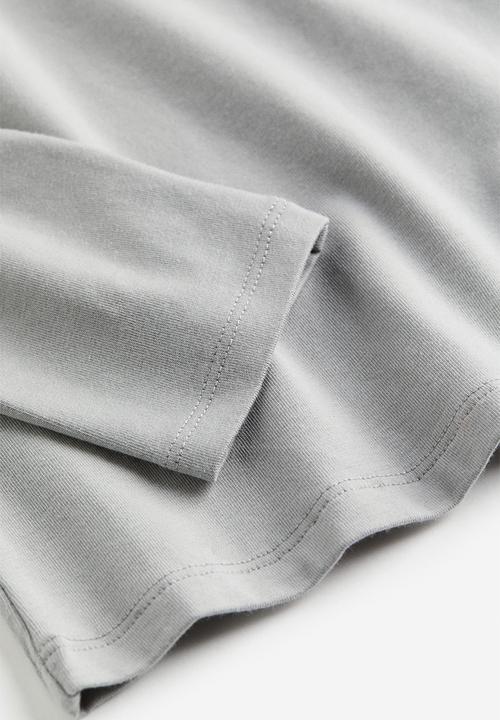 H&M - Square-neck jersey top - grey