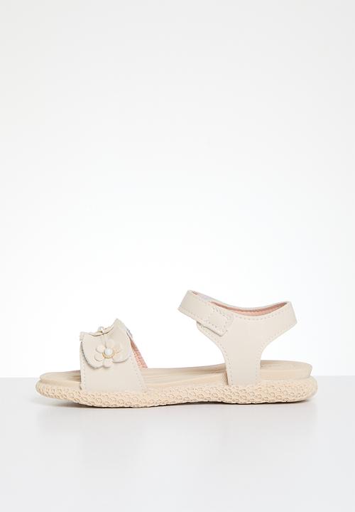 Pop Candy - Floral decor sandals - beige