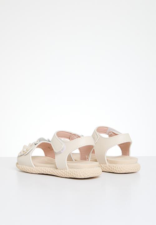 Pop Candy - Floral decor sandals - beige