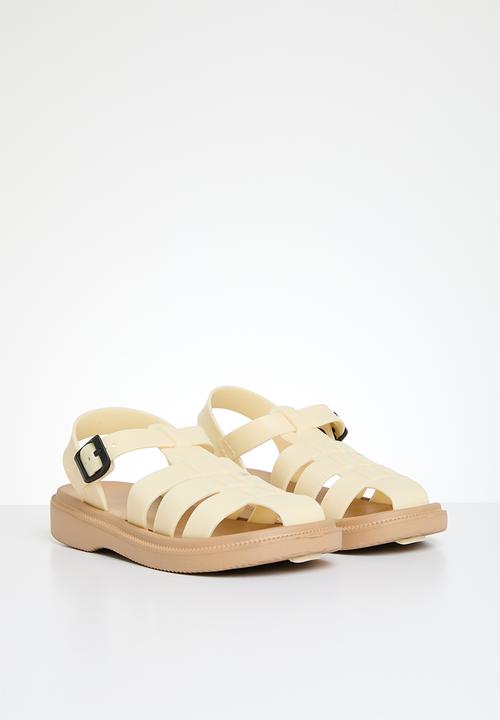 Pop Candy - Caged sandals - off white