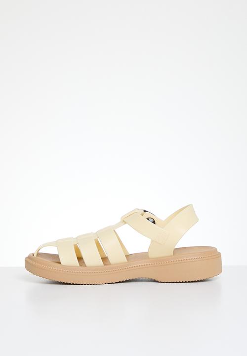 Pop Candy - Caged sandals - off white