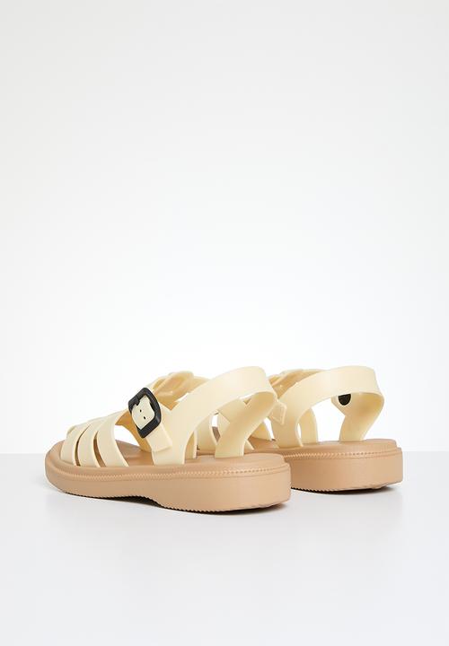 Pop Candy - Caged sandals - off white