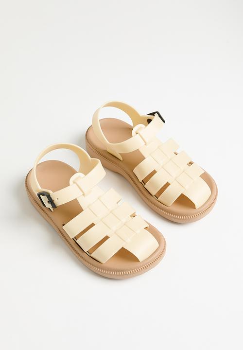 Pop Candy - Caged sandals - off white