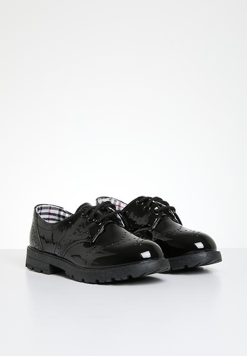 Pop Candy - Patent lace up shoes - black