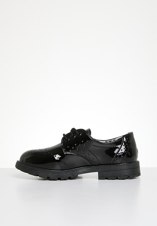 Pop Candy - Patent lace up shoes - black